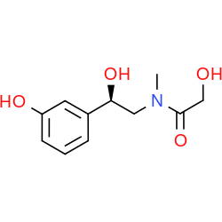 Chemical structure of 2-hydroxy-N-((2R)-2-hydroxy-2-(3-hydroxyphenyl)ethyl)-N-methylacetamide (CAS 2380769-62-8)