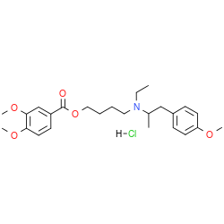 Chemical structure of Mebeverine hydrochloride (CAS 2753-45-9) 