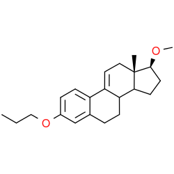 Chemical structure of Delta-9,11-promestriene (CAS 2575516-67-3)