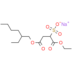 Chemical structure of Sodium 1-ethoxy-4-((2-ethylhexyl)oxy)-1,4-dioxobutane-2-sulfonate (CAS 2575516-71-9)