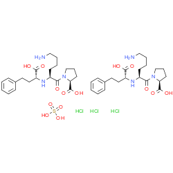 Chemical structure of Lisinopril Impurity E (hydrochloride) (CAS 2575516-49-1)
