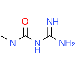Chemical structure of 𝑁′-(Aminoiminomethyl)-𝑁,𝑁-dimethylurea (CAS 118632-64-7)