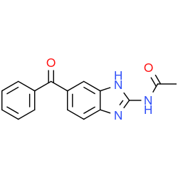 Chemical structure of N-(6-benzoyl-1H -benzimidazol-2-yl)-acetamide (CAS 108227-95-8) 