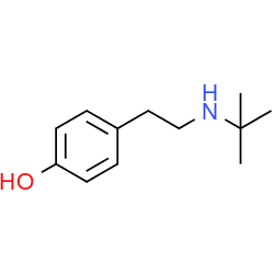 The Chemical structure of 4-[2-[(1,1-Dimethylethyl)amino]ethyl]phenol
