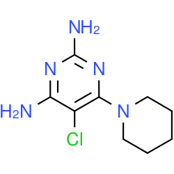 Chemical structure of 2,4-diamino-5-chloro-6-piperidin-1-ylpyrimidine (CAS 1784008-01-0)