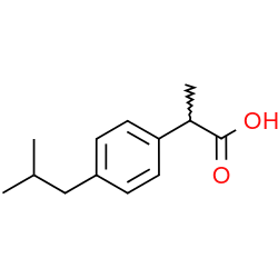 Chemical structure of Ibuprofen (CAS 15687-27-1)