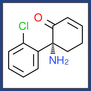 The chemical structure of (R)-Dehydronorketamine, EPL-AA212